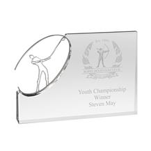 AC171 Engraved Optical Crystal Golf Award